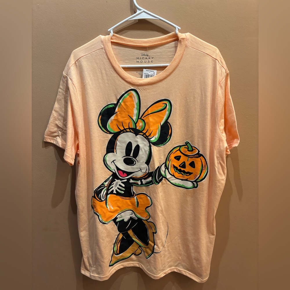 Disney Minnie Mouse Halloween Orange Short Sleeve T Shirt Size 1X NWT - Picture 1 of 5